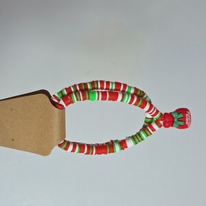 Festive Christmas  Red Christmas Gift Charm Bracelet Made By Izzy G.